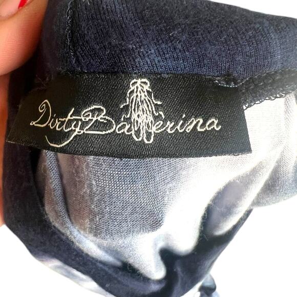 Dirty Ballerina Women’s Tied Dyed High Low Top Beach Cover Up Blue Size Medium - Picture 5 of 7